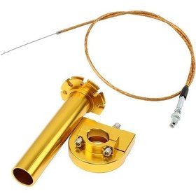 Resim Hightower Golden Suit 22mm 7/8" Alüminyum Dirt Bike Gaz Kumanda Kolu Ve Kablosu 