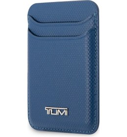 Resim Tumi Lisanslı 2 Hazneli Metal Logolu Deri Magnetik Kartlık Mavi 