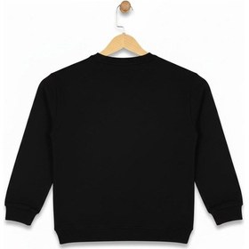Resim Baglan Erkek Çocuk Önü Baskılı Sweatshirt Bgl-st05235 Siyah 