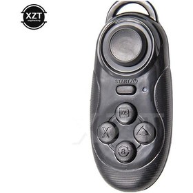 Resim Siyah-mini Bluetooth Uyumlu Gamepad Oyun Denetleyicisi Joystick Selfie Uzaktan Deklanşör Kablosuz Fare İos Android Tv Kutusu Satış 