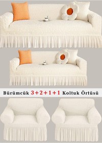 Resim Upmall Bürümcük Koltuk , Çekyat Örtüsü, Kılıfı 3211 Krem Krem 
