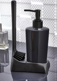 Resim ATA life Armona Silikon Fırçalı Mutfak Banyo Sıvı Sabunluk Süngerlik Seti 