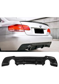 Resim Bmw E92 M Technic Difüzör Difizör Plastik Parlak Siyah 2007-2013 3 Serisi Arka-bodykit-ek-karlık 