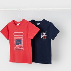 Resim Mayoral Erkek Çocuk İkili Tshirt Set Kırmızı KIrmızı 
