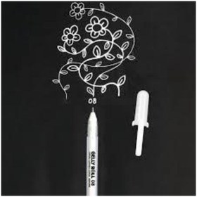 Resim Pensan A5 Siyah Yapraklı Defter Jel Beyaz Kalem Side 