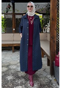 Resim Rabia Şamlı Kapitone Kap Lacivert Çok Renkli 