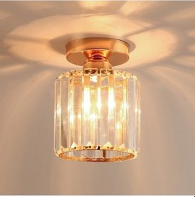 Resim Opulentliving Modern Kristal Tavan Lambası - Koridor, Yatak Odası, Banyo, Balkon İçin E27 Altın Altın 