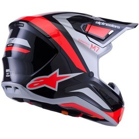 Resim Alpinestars S-m7 Rıs Off-road Kaskı Kırmızı Gümüş Sarı Gri 