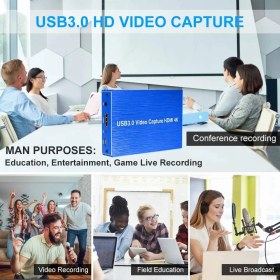 Resim Keepro 4K HDMI - USB 3.0 Video Capture Dongle 1080P Full Hd Video Kaydedici 