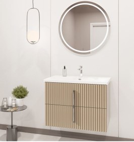 Resim Westday Desing Cosmo 80 Cm Cappucıno Banyo Dolap Takımı 