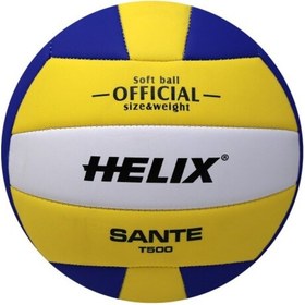 Resim Helix T500 Voleybol Topu Dayanıklı Yapı + Pompa Sarı - Lacivert-Beyaz 