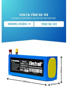 Resim Volta Yide Se-03 Uyumlu Batarya Lityum 72v 20ah 