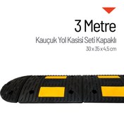 Resim İleri Trafik Kauçuk Hız Kesici Set Kapaklı, Yol Kasisi 3 metre - EKO 