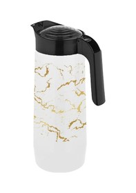 Resim Selka Home Beyaz Mermer Desen Cam Sürahi 1500 Ml 