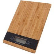 Resim QNİAY Bambu Desenli 1 Gr-5 Kg A Kalite Lüks Dijital Ekranlı Ahşap Hassas Elektronik Mutfak Terazisi 