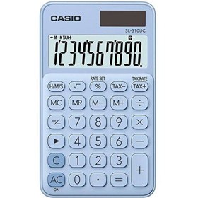 Resim Casio SL-310UC-LB Cep Tipi 10 Hane Açık Mavi Hesap Makinesi 