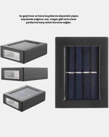 Resim Solar Dış Mekan Aplik Su Geçirmez Dayanıklı Led Aydınlatmalı 