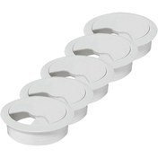 Resim STOREMAX Masa Üstü Kablo Kanalı Deliği Kapağı Beyaz Masa Kapağı 6 cm (5 ADET) 395519 