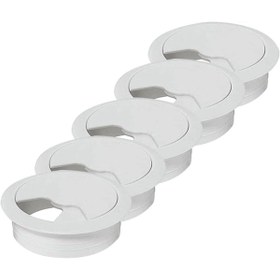 Resim STOREMAX Masa Üstü Kablo Kanalı Deliği Kapağı Beyaz Masa Kapağı 6 cm (5 ADET) 395519 