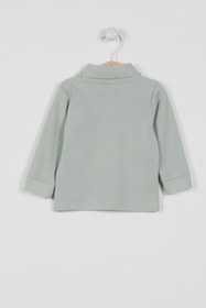 Resim U.S. Polo Assn. Lisanslı Classic Haki Erkek Bebek Uzun Kol Yakalı Sweatshirt 
