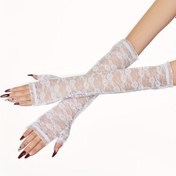 Resim Kadınların Zarif Yarım Parmak Dantel Eldivenleri - Yaz Etkinlikleri, Performanslar ve Partiler için Seksi, Nefes Alabilir ve Güneş Koruyucu Uzun Eldivenler, Polyester Malzeme, ST02, Parti Aksesuarları | Moda Aksesuarı | Zarif Dantel Tasarımı, Dantel Kenar 