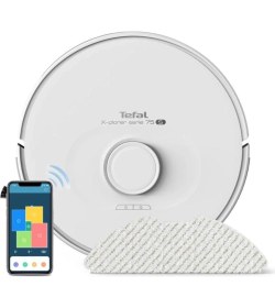Resim Tefal Lazer Navigasyonlu Evcil Hayvan Dostu Akıllı Robot Süpürge Islak Kuru Temizlik Yapan Elektronik Su Kontrollü Geniş Hazneli Paspaslı Cihaz 