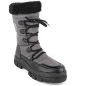 Resim Muya Gravity Anatomik Peluş Kürklü Fermuarlı Kadın Kar Botu Gri 