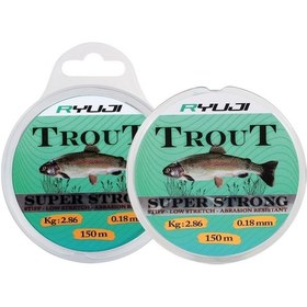 Resim Ryuji Trout Carp Light Grey 150m Monofilament Misina 0,25mm 0,25mm 