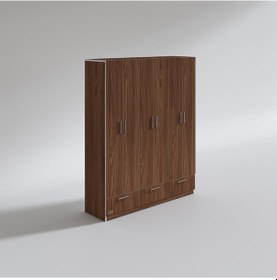 Resim Kenzlife gardırop 6 kapılı 3 çekmeceli açelya150 cvz kapaklı gardolap dolap 