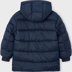 Resim Mayoral Erkek Çocuk Kapüşonlu Uzun Anorak Mont Lacivert - 6 Yaş 