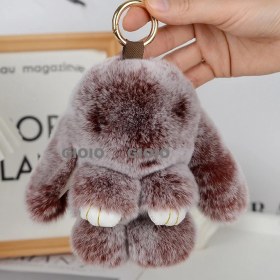 Resim Silver1 Gıoıo Yeni Sevimli Gerçek Saç Tilki Küçük Cinderblock Saç Araba Anahtarlık Kolye Ins Pixie Peluş Top Çanta Aksesuarları (Yurt Dışından) 