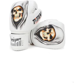 Resim Titan Sport Beyaz Hayalet Kurukafa Desenli Boks Eldiveni Çok Renkli 