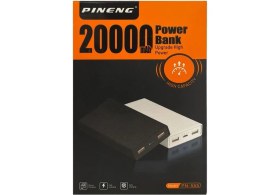 Resim Pineng PN-555 Powerbank 20000 mAh Kapasite ve 2 USB Çıkışı ile Güçlü Performans Siyah 