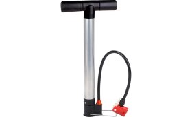 Resim Knitex Bisiklet Motosiklet Pompa Lastik Hava Şişirme Pompası + Top Iğnesi + Bot Şişirme Aparatı Çift Başlık 