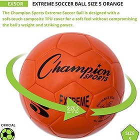 Resim Champion Sports Extreme Series Composite Soccer Ball: Sizes 3, 4, 5 in Multiple Colors 