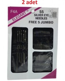 Resim hagiki (2 Adet) 55 Parça Dikiş Iğnesi Ve Yorgan Iğnesi Seti(2 Adet) 