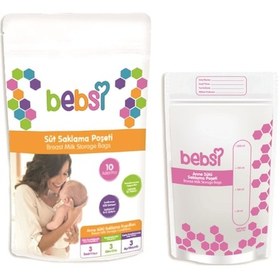 Resim Bebsi Süt Saklama Poşeti 10'lu 