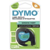 Resim Dymo Şerit Letra Tag Plastik Şerit Yeşil 12mmx4m S0721640 59425 