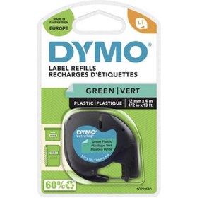 Resim Dymo Şerit Letra Tag Plastik Şerit Yeşil 12mmx4m S0721640 59425 