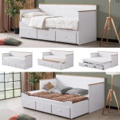 Resim Setay Yavrulu Karyola, Marmaris Divan Karyola Çekmeceli Açılır Çift Kişilik Karyola (Yataksız) 