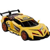 Resim Vardem Sürtmeli Sesli Işıklı Spor Arabalar 18 cm - Sarı 