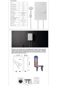 Resim Cemsan c7 yeni nesil karbon izi güneş enerji sistemine uyumlu elektrikli şofben 