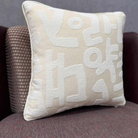 Resim Casso-01 Casso Serisi Soyut Desenli Dekoratif Yastık Kılıfı - Chenille Kırlent - 30x50 (DİKDÖRTGEN) İçi Dolgulu Düz Fitilli 