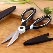 Resim Gelişmiş Çok Fonksiyonlu Mutfak Makası - Paslanmaz Çelik, Keskin Gıda Makası, Kemikli Balık Kesme Özelliği ile, BBQ ve Pişirme için İdeal, Kemikli Balık Kesme Aracı | Ergonomik Tutucu Tasarımı | Dayanıklı Mutfak Aracı, Balık Makası 