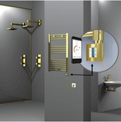 Resim Radiva HAITI Elektirikli Havlupan 500x800 Düz Altın (KTX4 Termostat) 200W Spiral Kablolu 