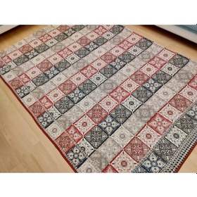 Resim Adaş 6 Metrekare Biyeli Halı Örtüsü, Halı Koruyucu Kırmızı-Siyah 