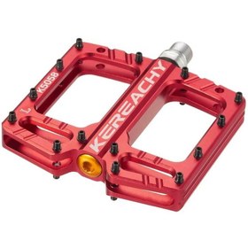 Resim motosergen Kereachy 3 Rulmanlı Ultralight Alüminyum Alaşımlı Mtb Bmx Geniş Platform Bisiklet Pedalı Kırmızı 