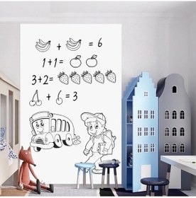 Resim Yapışkanlı Beyaz Yazı Tahtası Açık Lacivert 
