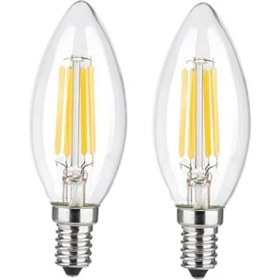 Resim Kubermatu Rustik Ampul 2 Adet 4W LED Ampul E14 Duy 