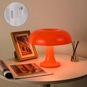 Resim Bir Yaratıcı Dekoratif Sanat Mantar Şeklinde LED Masa Lambası, USB ile Çalışır, Üç Renkli Ayarlanabilir Aydınlatma. Dekoratif Sanat Stili Oturma Odaları, Yatak Odaları, Çalışma Odaları, Kitaplıklar, Kafeler, Restoranlar, Barlar ve Ev Dekorasyonu için Uygun 